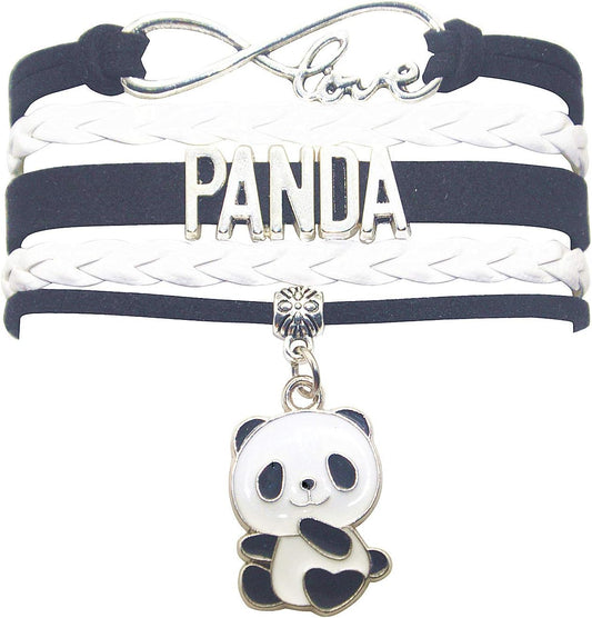 Panda Charm Bracelet - Infinity Love Design for Women Men Adult Panda Fans and Lovers