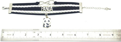 Panda Charm Bracelet - Infinity Love Design for Women Men Adult Panda Fans and Lovers