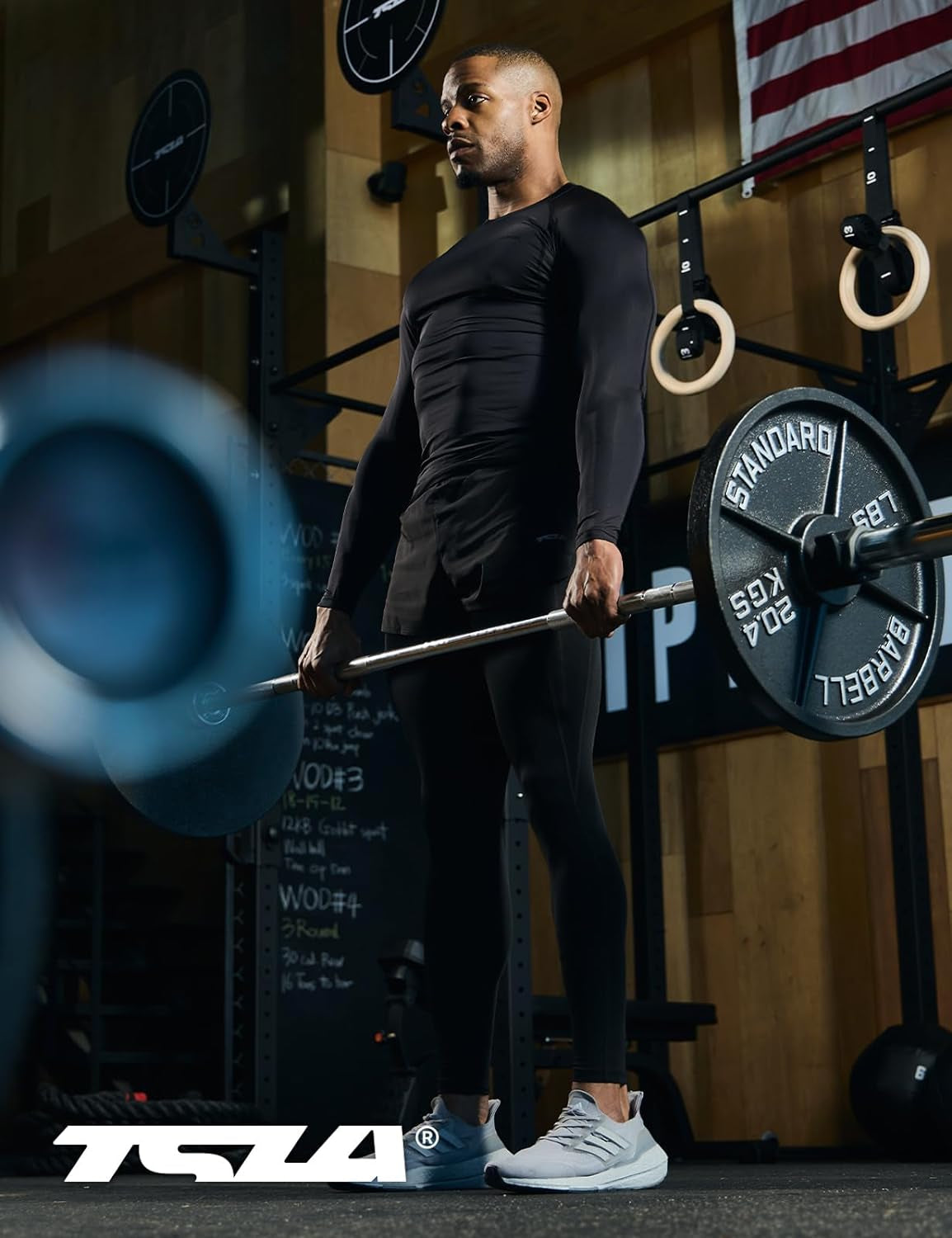 Men'S UPF 50+ Compression Shirts, Cool Dry Long Sleeve Athletic Tops, Sports Baselayer Workout Shirt