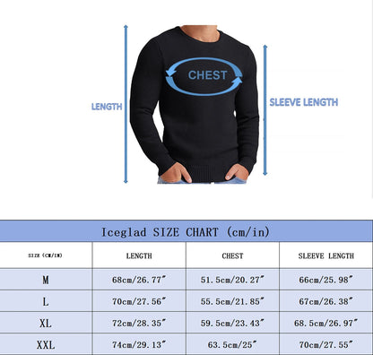 Mens Pullover Sweater Soft Lightweight Casual Classic Crewneck Knitwear Sweaters with Ribbing Edge