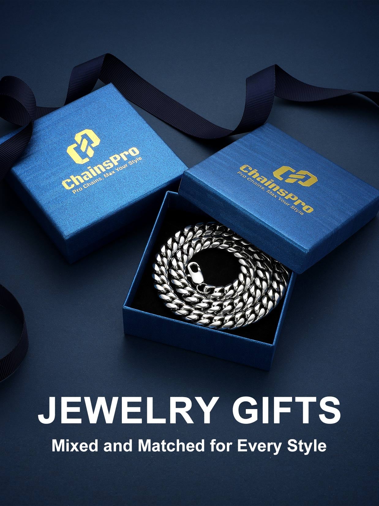 Men Jewelry Hiphop Cuban Chain Stainless Steel Necklace 26Inch 10MM Silver Color Mens Gifts for Dad